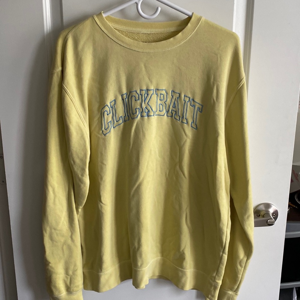 David Dobrik merch. Light yellow crew neck